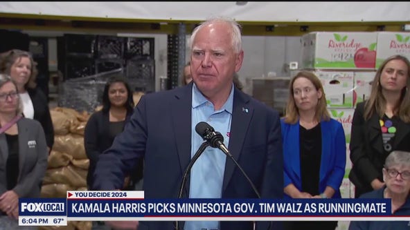 Tim Walz picked for Kamala Harris' running mate