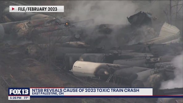 NTSB reveals cause of 2023 toxic train crash