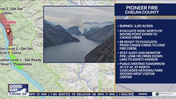 Pioneer Fire burns in Chelan County