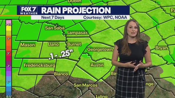 Austin weather: Rain chances begin Sunday