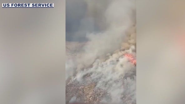 Sandstone Fire burns in Tonto National Forest
