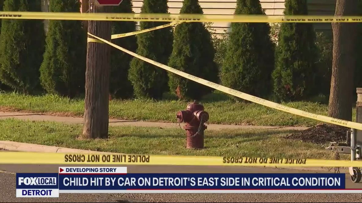 Child in critical condition after being struck by car in Detroit