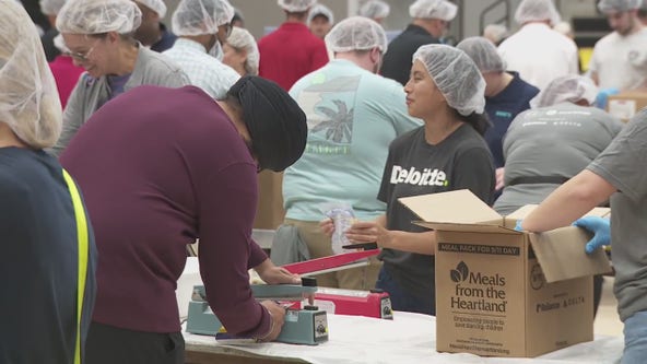 Forgotten Harvest volunteers pack food for those in need on 9/11