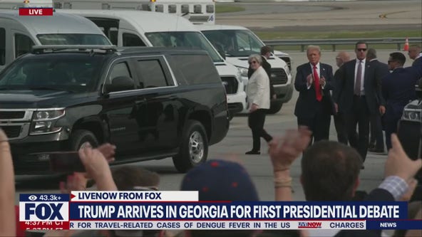 Trump arrives in Georgia for first debate