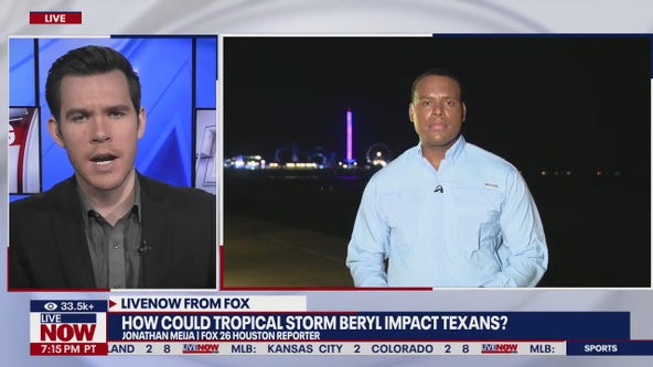 How could Tropical Storm Beryl impact Texans?