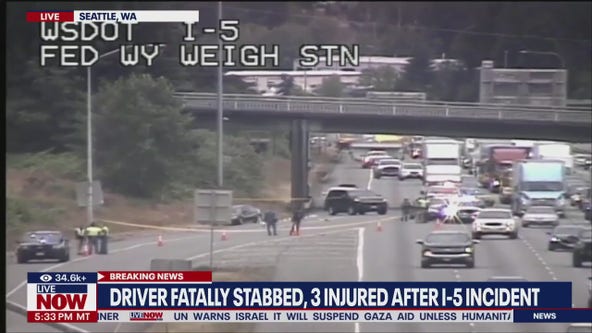 Multiple people shot, stabbed on freeway near Seattle