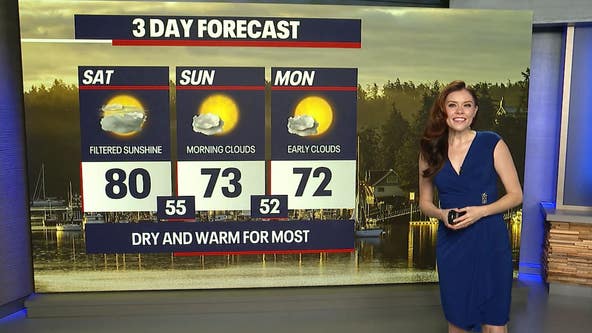 Seattle weather: Mostly sunny and warm weekend