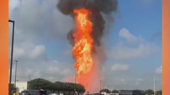 Texas pipeline fire continues to burn