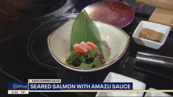 Seared Salmon with Amazu Sauce
