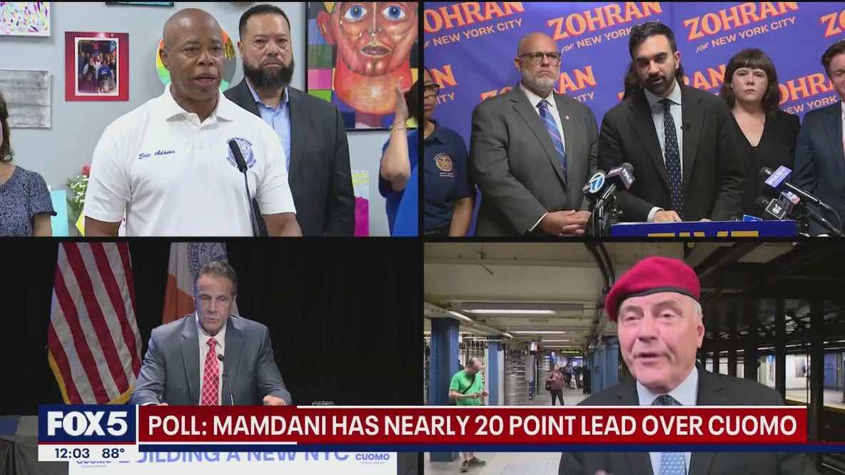 NYC mayoral race poll: Mamdani has nearly 20 point lead