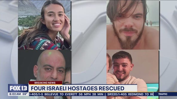 4 kidnapped Israeli hostages rescued