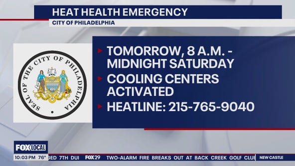 Heat Health Emergency declared in Philadelphia
