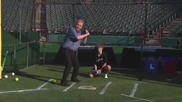 Dan Godwin takes some cuts at Play Ball Park