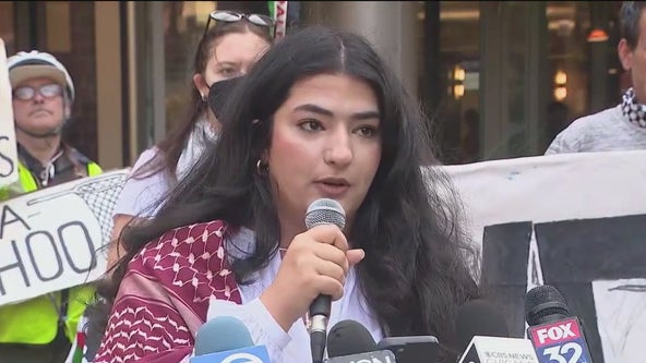 DePaul students rally over dismissal of security guard supporting Palestinian students