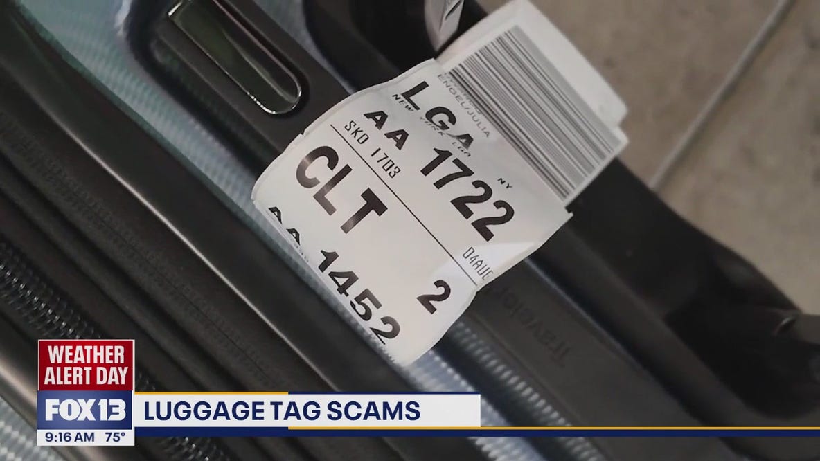 Scammers now stealing money with luggage tags at US airports