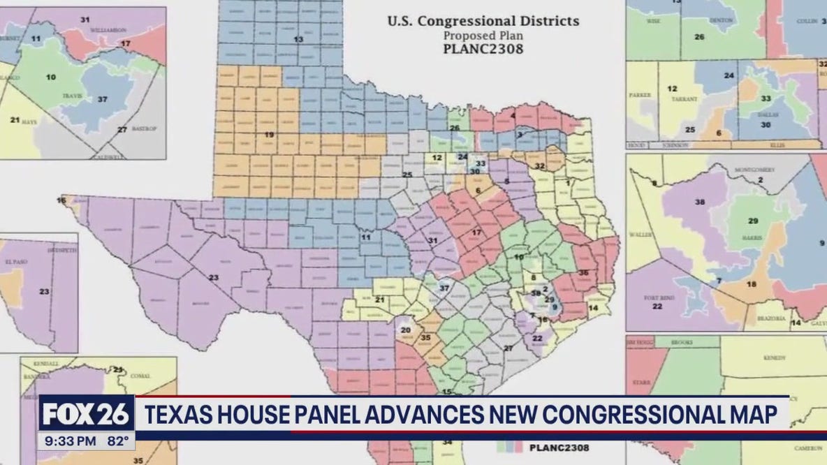 Texas House committee advances new congressional map