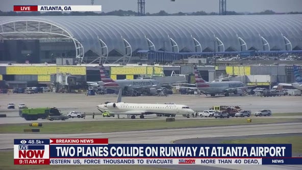 Two planes collide on runway at Atlanta Airport