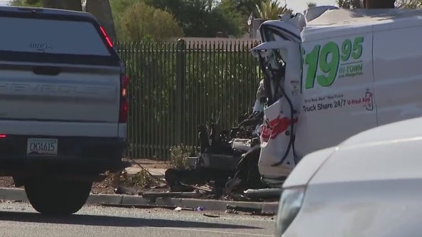 Driver of allegedly stolen van in critical condition