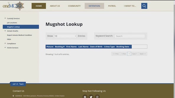 MCSO to no longer post mug shots on its website