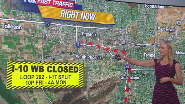 Phoenix weekend freeway closures (Aug. 16-19)