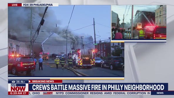 Crews battles massive fire in Philly neighborhood