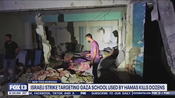Israeli strike targeting Gaza school kills dozens of women, children
