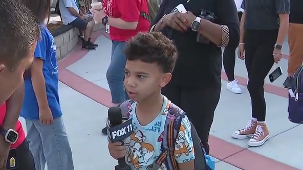 Interviewing a 2nd grader on his 1st day of school