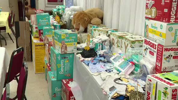 Mother's closet provides clothes, diapers other items for babies