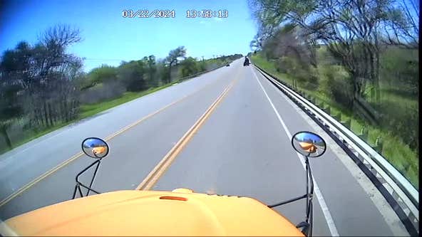 Hays CISD releases video of school bus crash