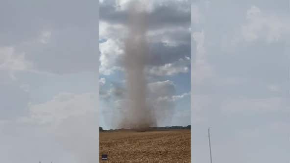Large Dust Devil caught on camera in Central Illinois
