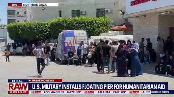 US installs floating pier for aid to Gaza