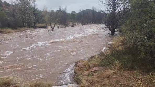 Sedona creek sees dangerous fast-moving water