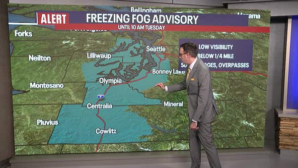 Tuesday morning commute will have freezing fog