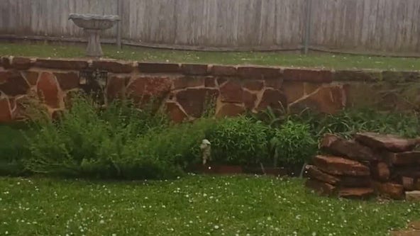 Video: Hail falls in west Arlington