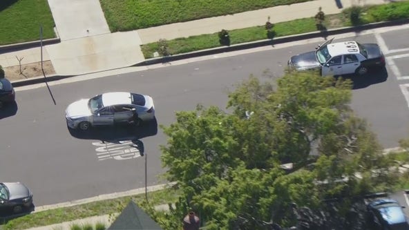 Police Chase: Driver gets out of moving vehicle as pursuit continues