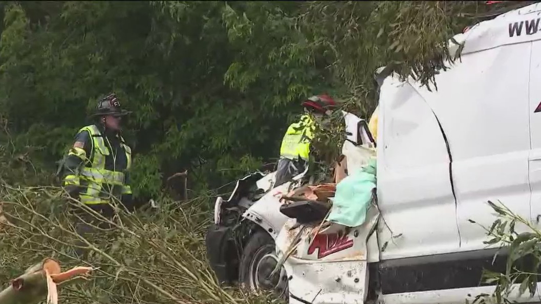 1 killed after tree falls on van in San Mateo County