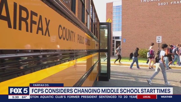 Fairfax County Public Schools considers changing middle school start times