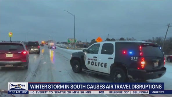 Ice storm cripples travel across the southern United States