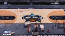 Floor for Women's Final Four installed at the AAC