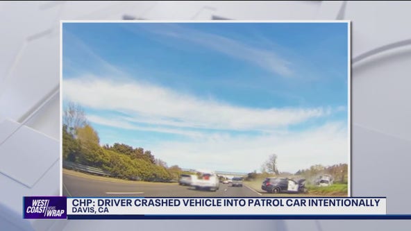 CHP says driver intentionally crashed into patrol car injuring 2 officers