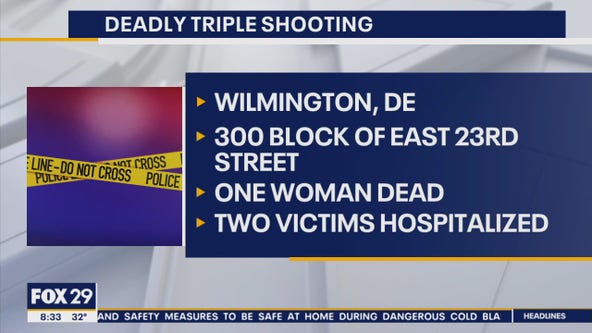 Woman killed, 2 men injured in Wilmington triple shooting, police say