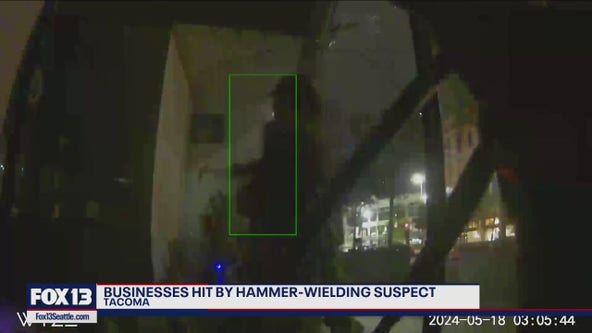 Woman with hammer vandalizes 16 businesses in downtown Tacoma