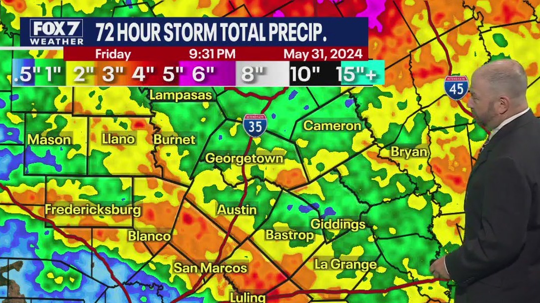 Austin weather: Wet past 72 hours