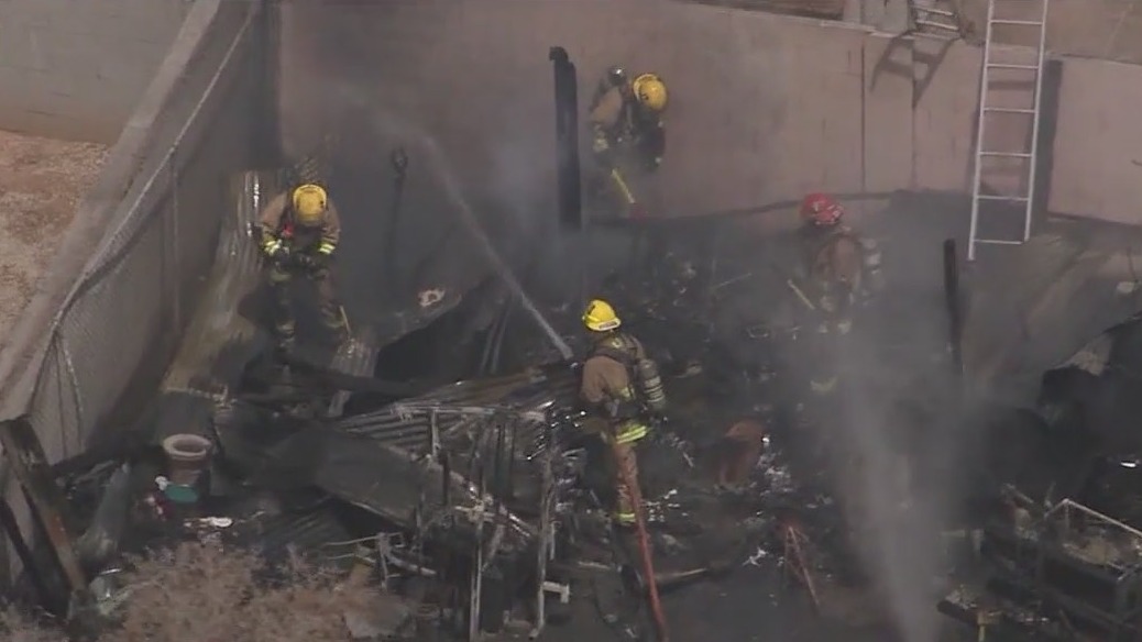 Fire ravages home in Phoenix