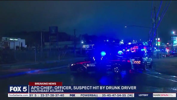APD officer, suspect hit by reported drunk driver during chase
