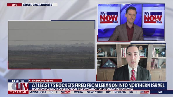 75 rockets fired from Lebanon at northern Israel
