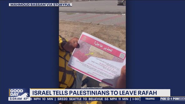Israel drops leaflets telling Palestinians to leave Rafah immediately