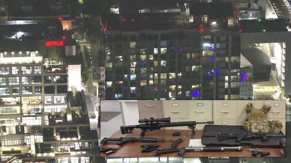 LAPD finds sniper rifle from home of man who lived in Hollywood high-rise apartment with large windows