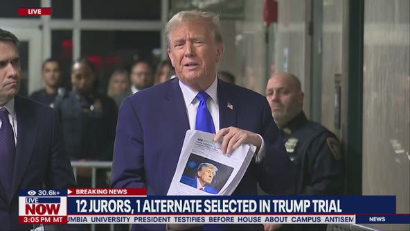 Trump speaks after a 12 jurors, 1 alternate seated in hush money trial