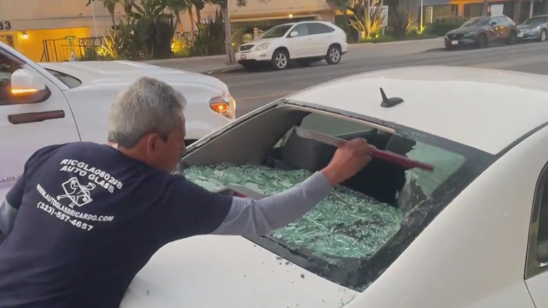 Dozens of cars smashed in Koreatown